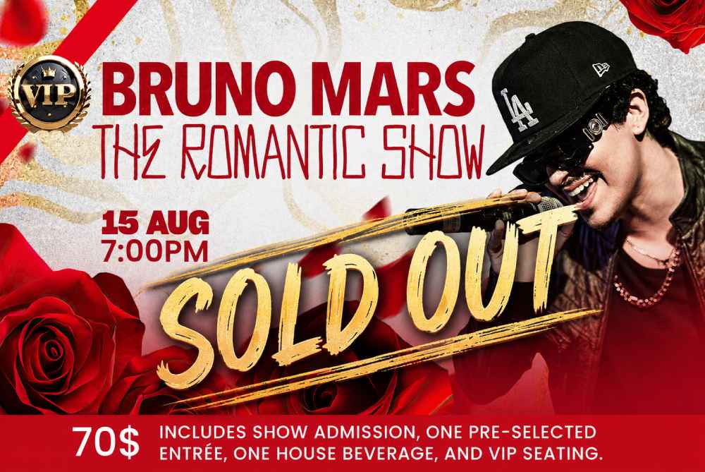 Bruno Mars -Aug 15 -VIP
