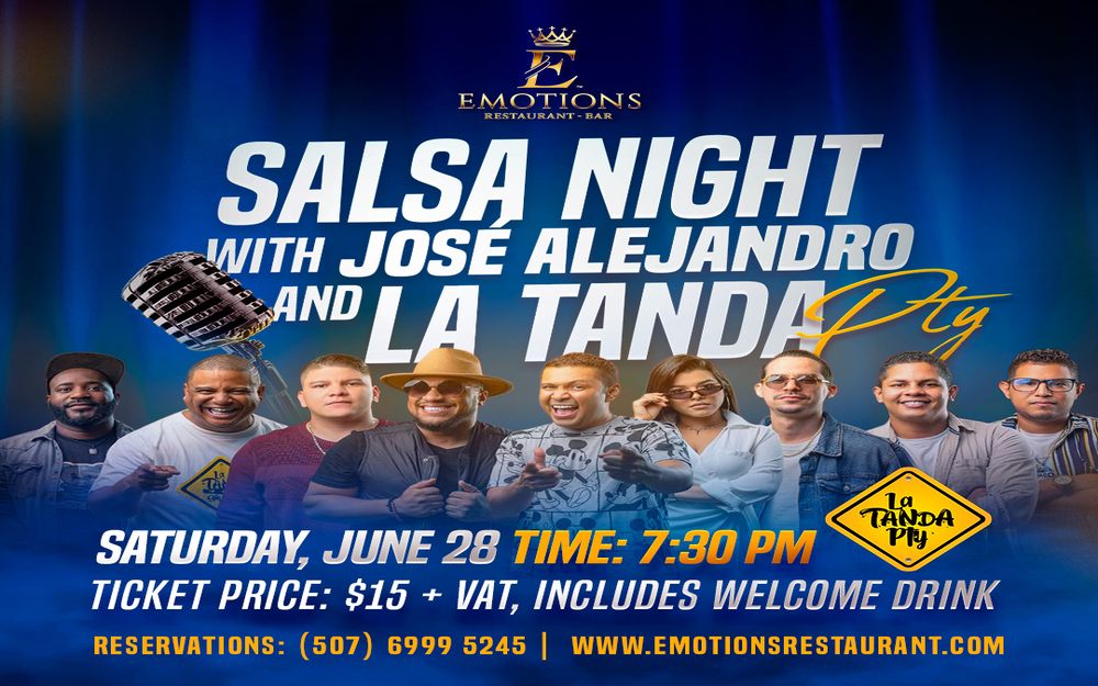 June 28th- Salsa Night with Alejandro y la Tanda